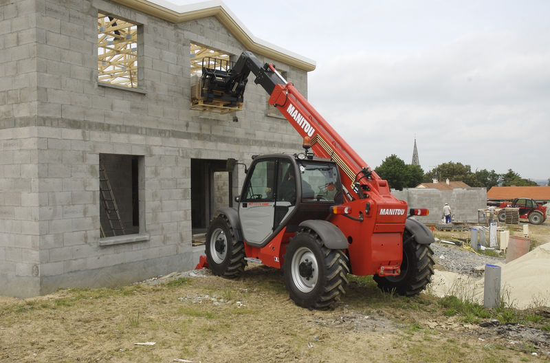 Telehandler on a construction site