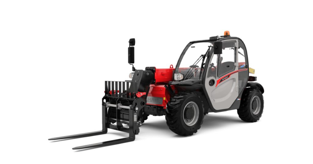 Red telehandler